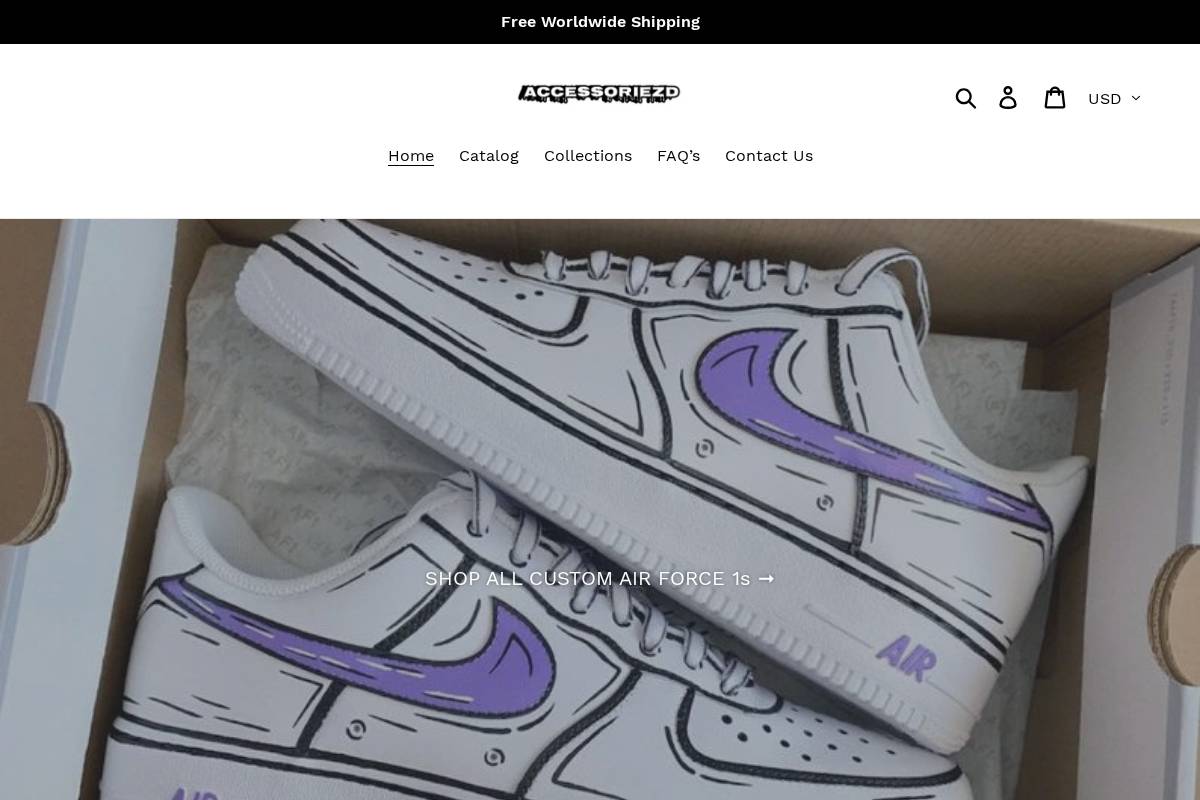 accessoriezd.com homepage screenshot