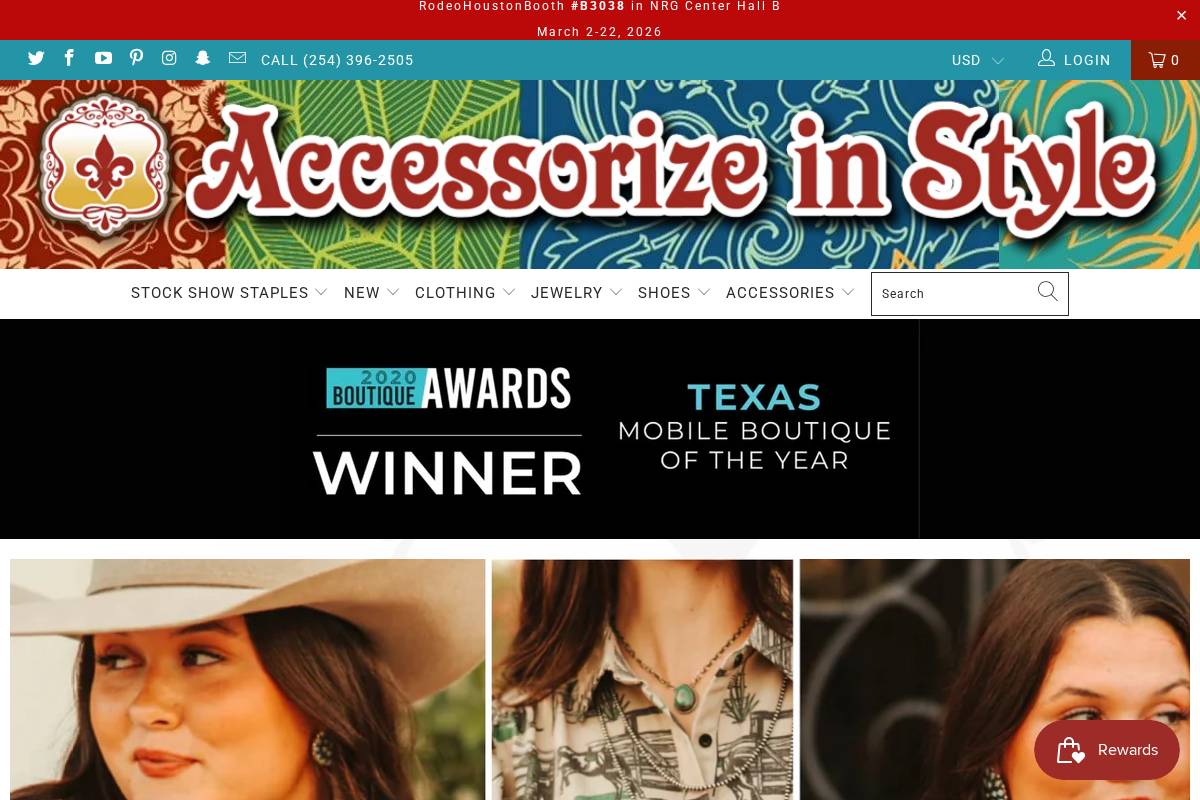 accessorizeinstyle.com homepage screenshot