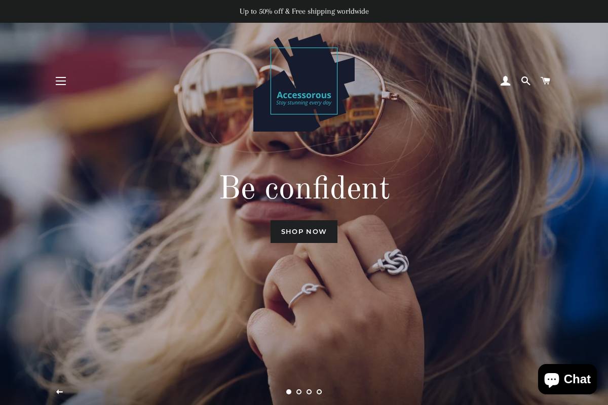 accessorous.com homepage screenshot