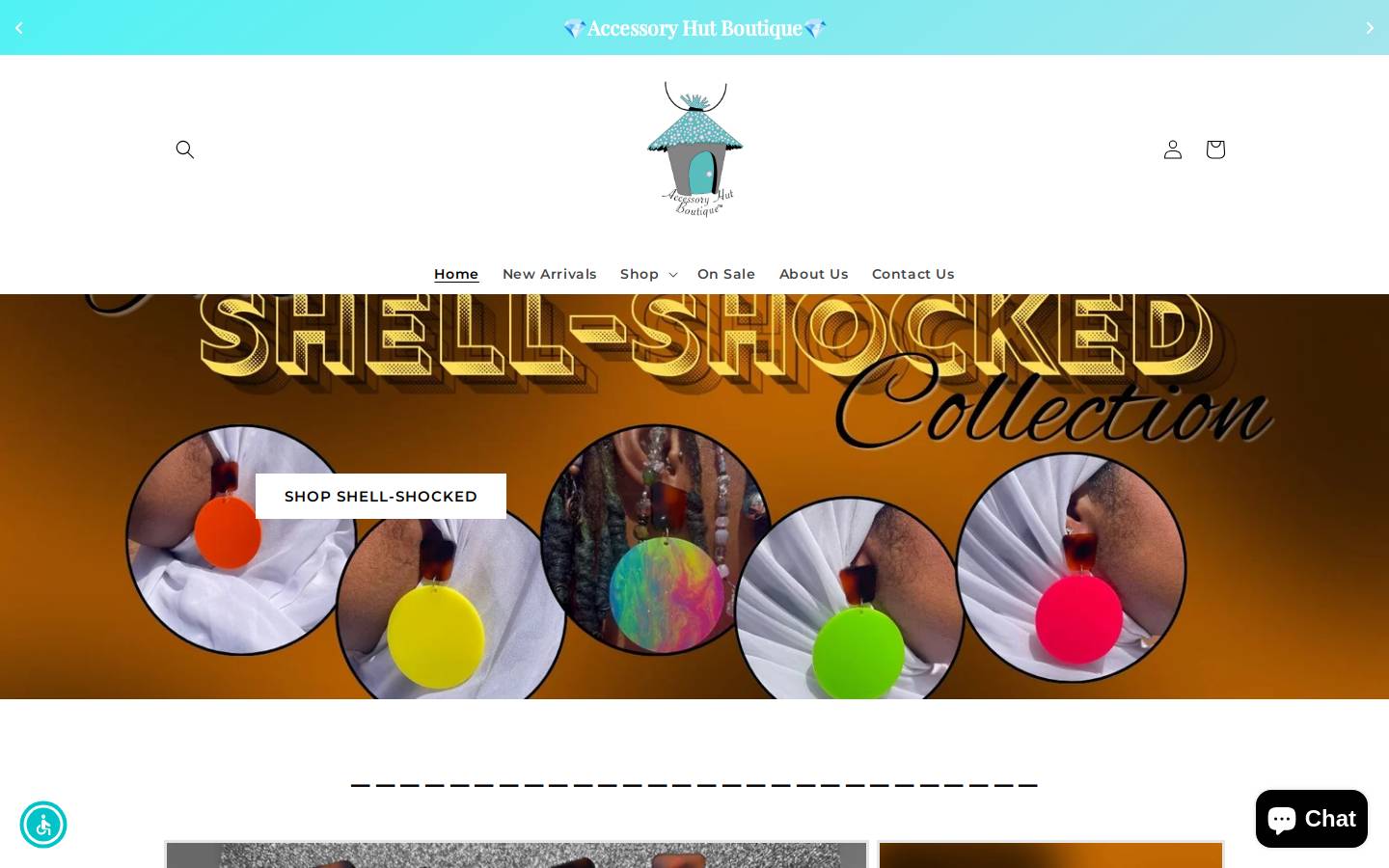 accessoryhutboutique.com homepage screenshot