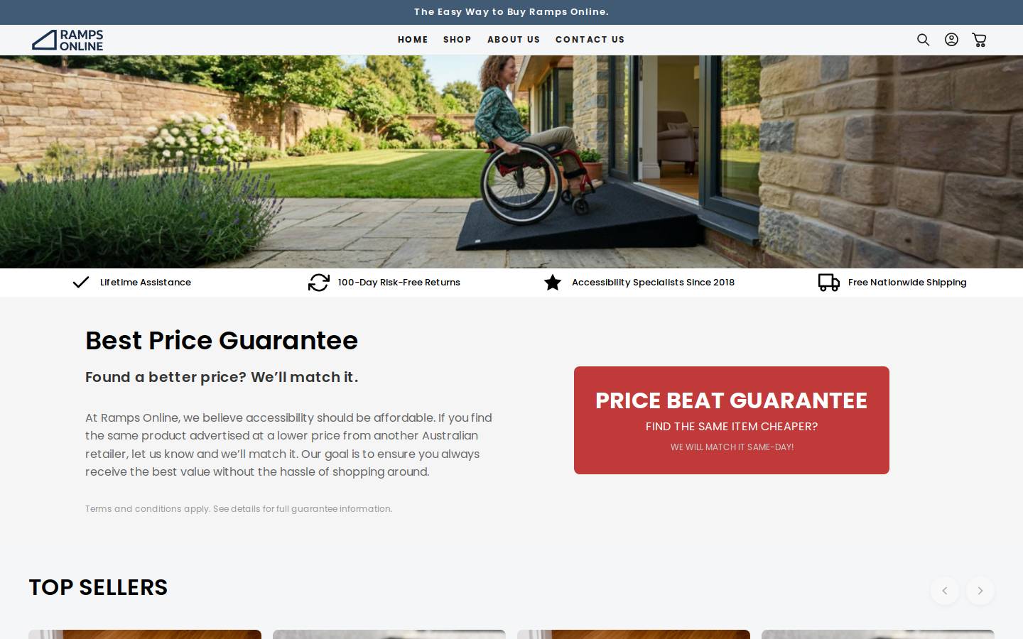 accessramps.com.au homepage screenshot