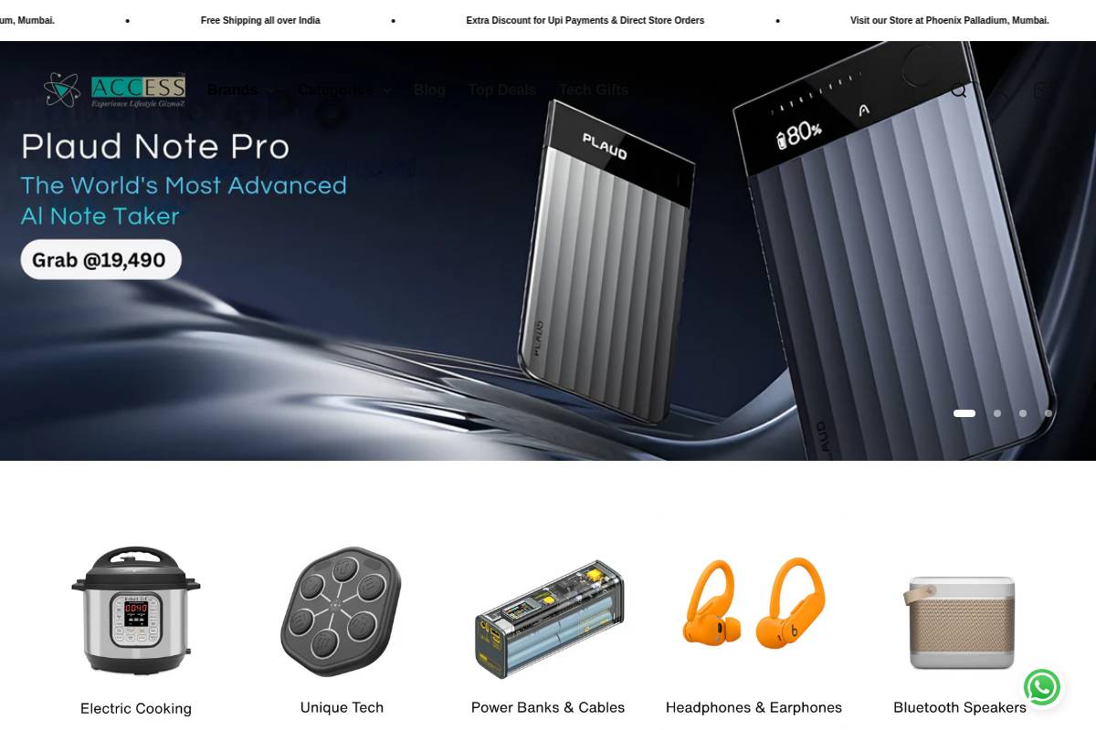 accessworld.in homepage screenshot