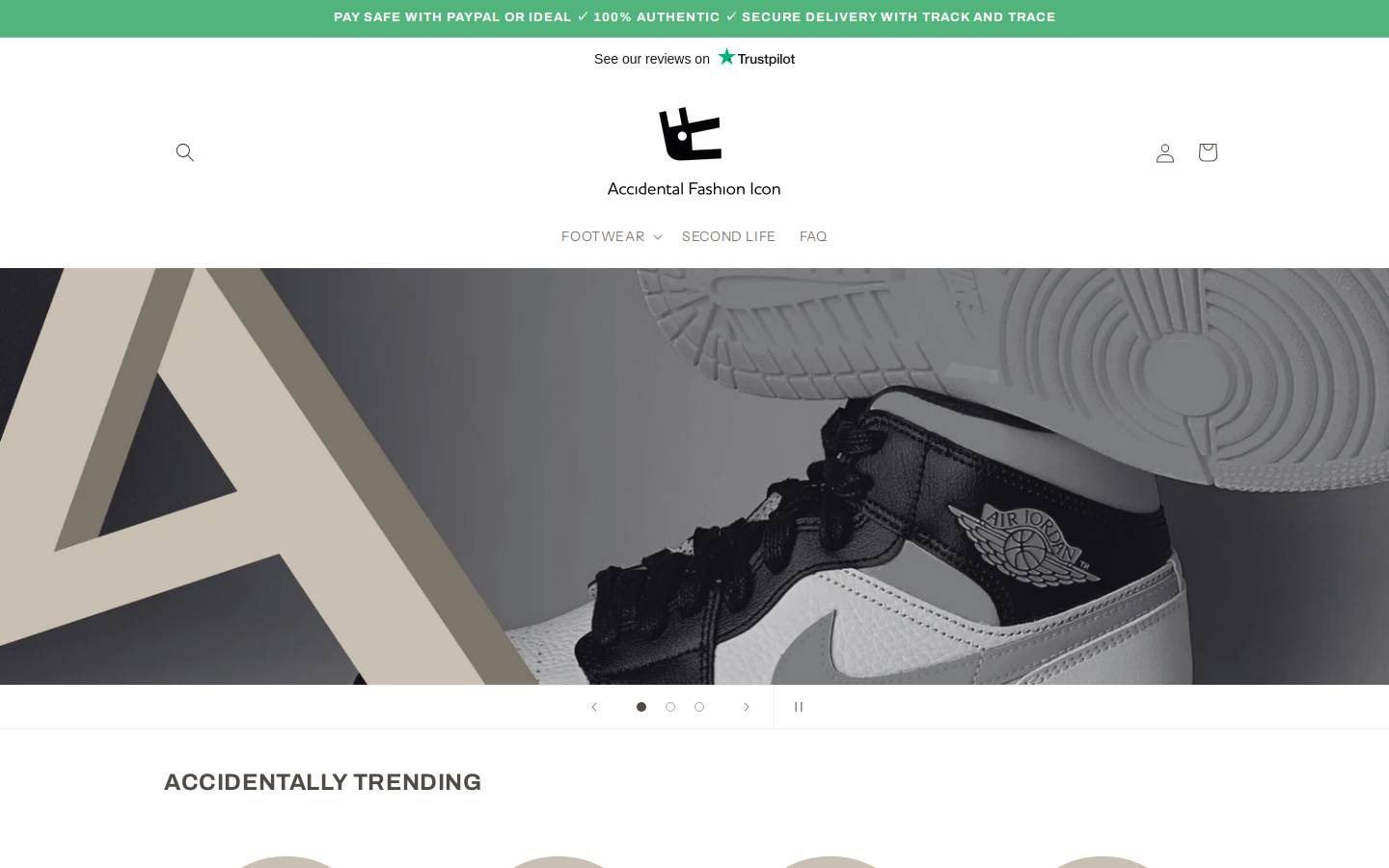 Accidental Fashion Icon homepage screenshot