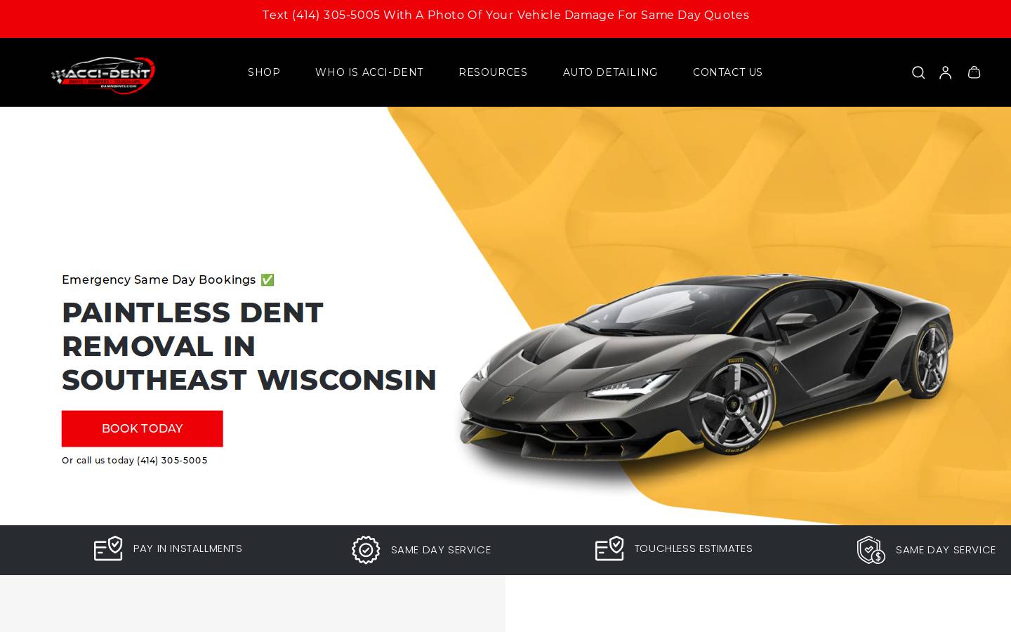 Acci-Dent homepage screenshot
