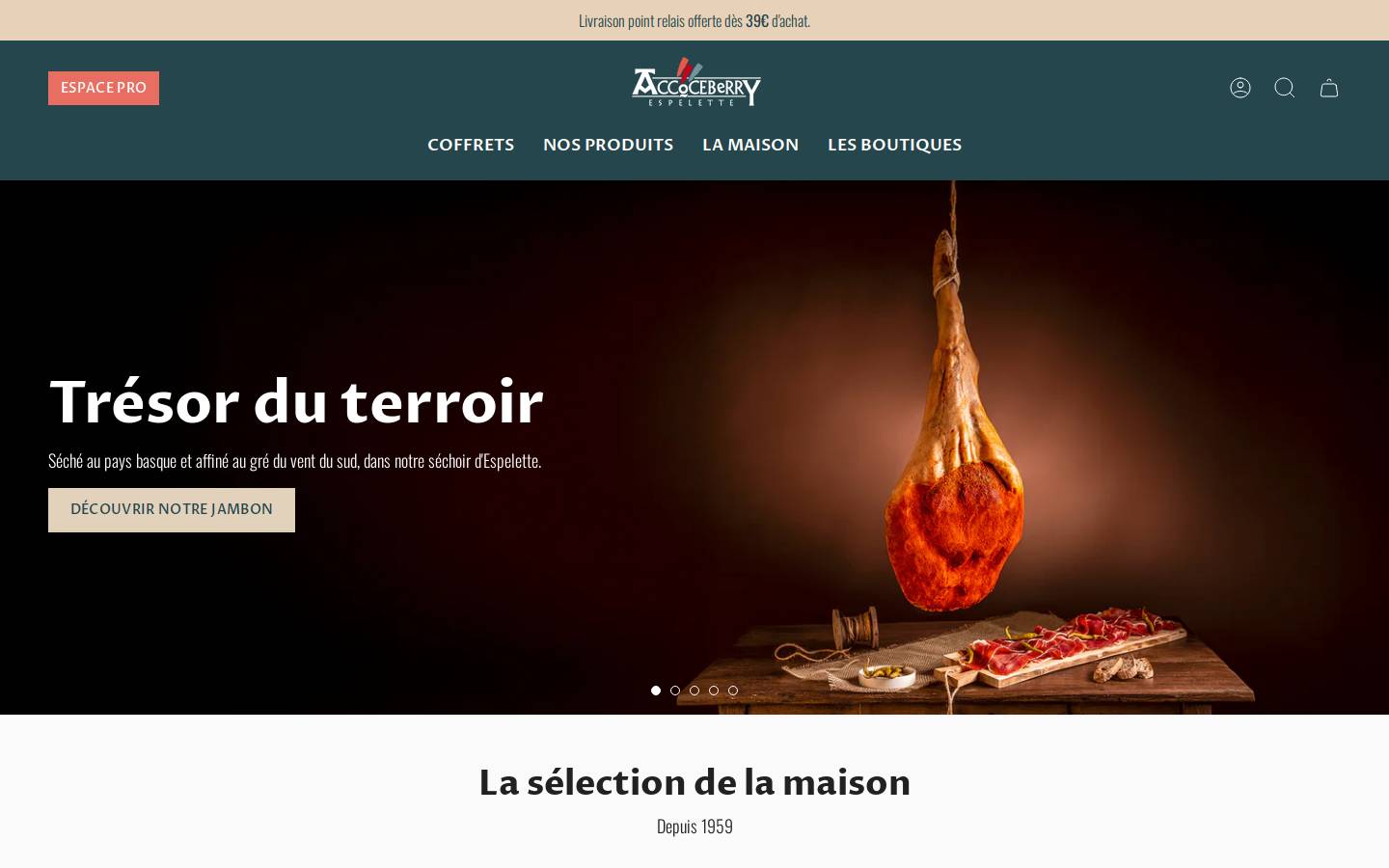 accoceberry.fr homepage screenshot