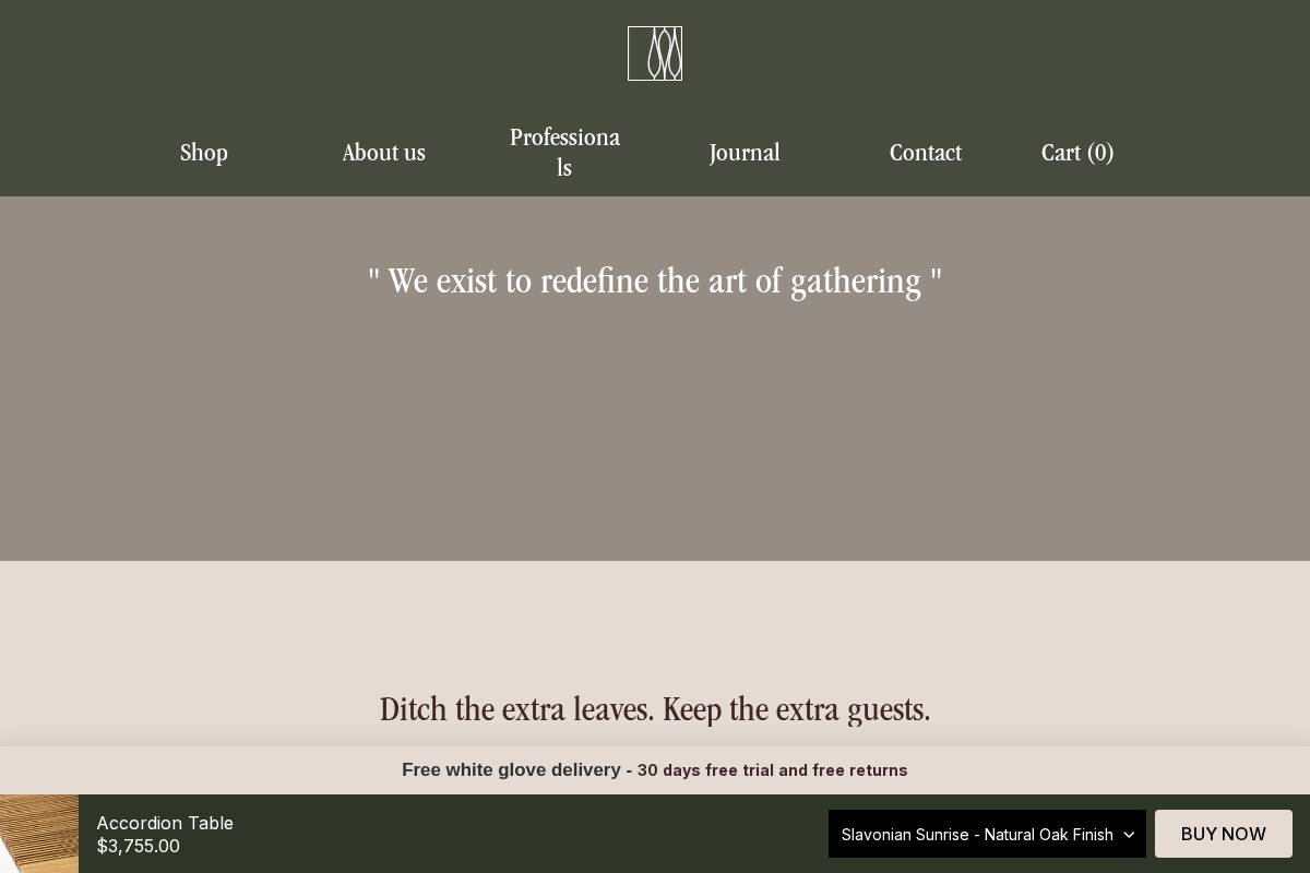 Accordiontable homepage screenshot
