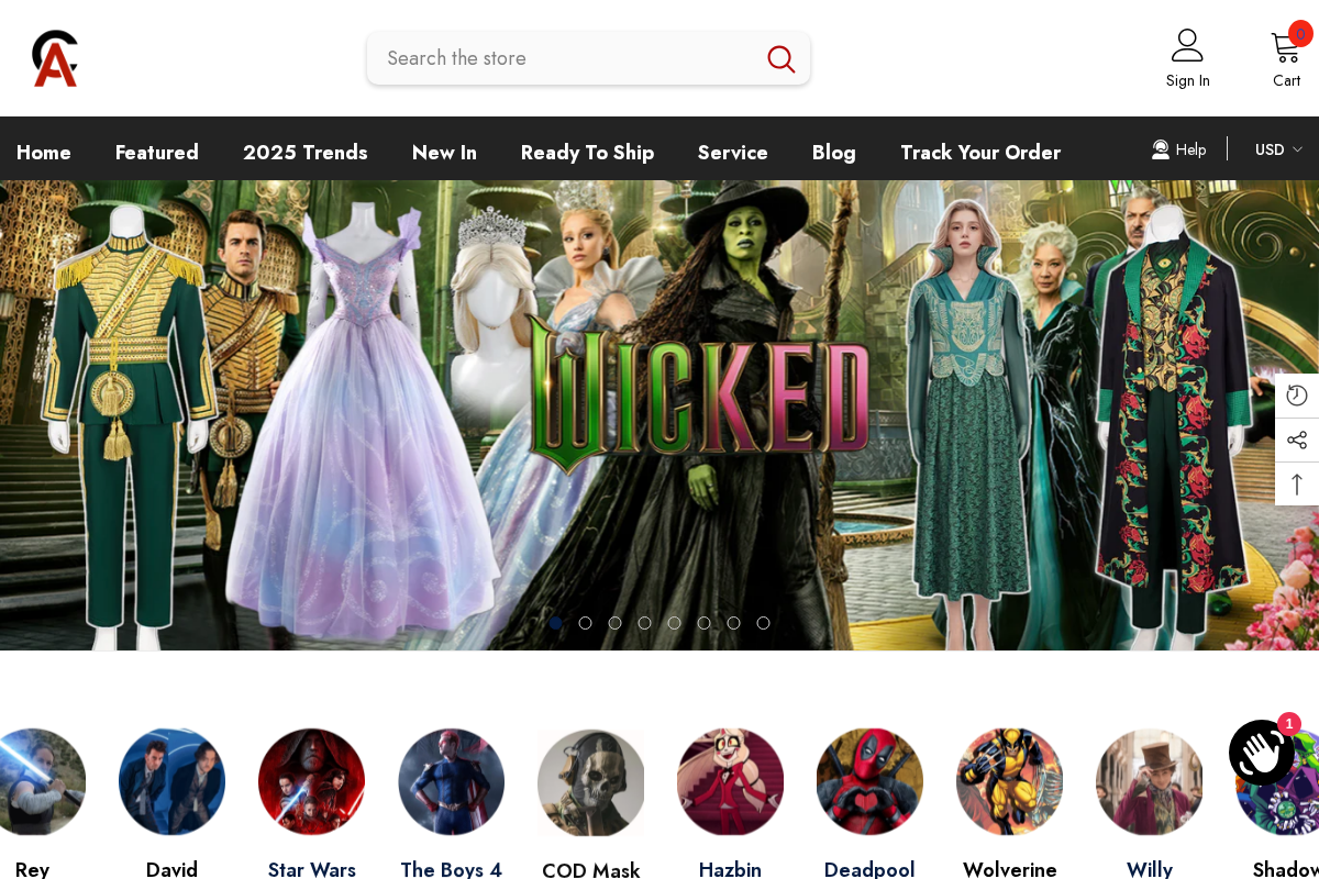 Accosplay homepage screenshot