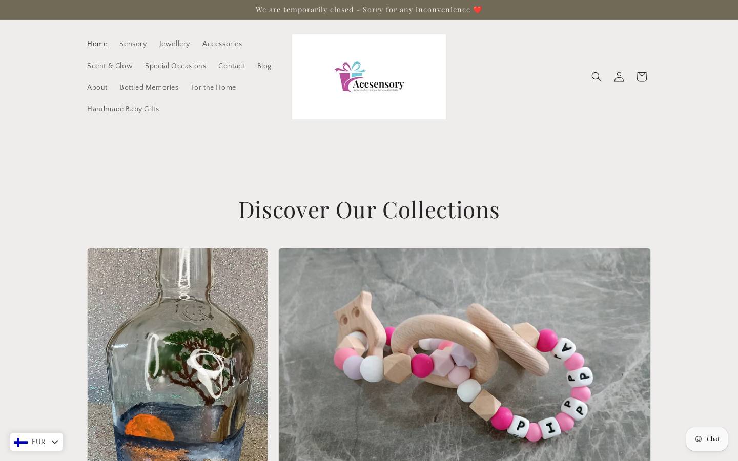 accsensory.com homepage screenshot