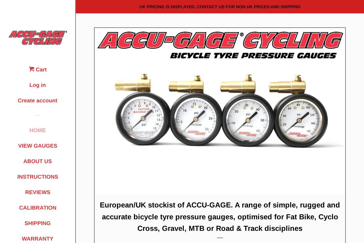 accu-gagecycling.com homepage screenshot