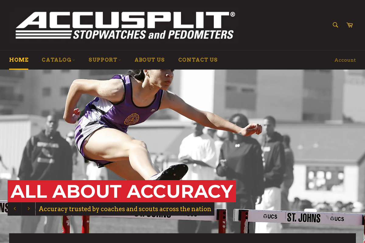 accusplit.com homepage screenshot