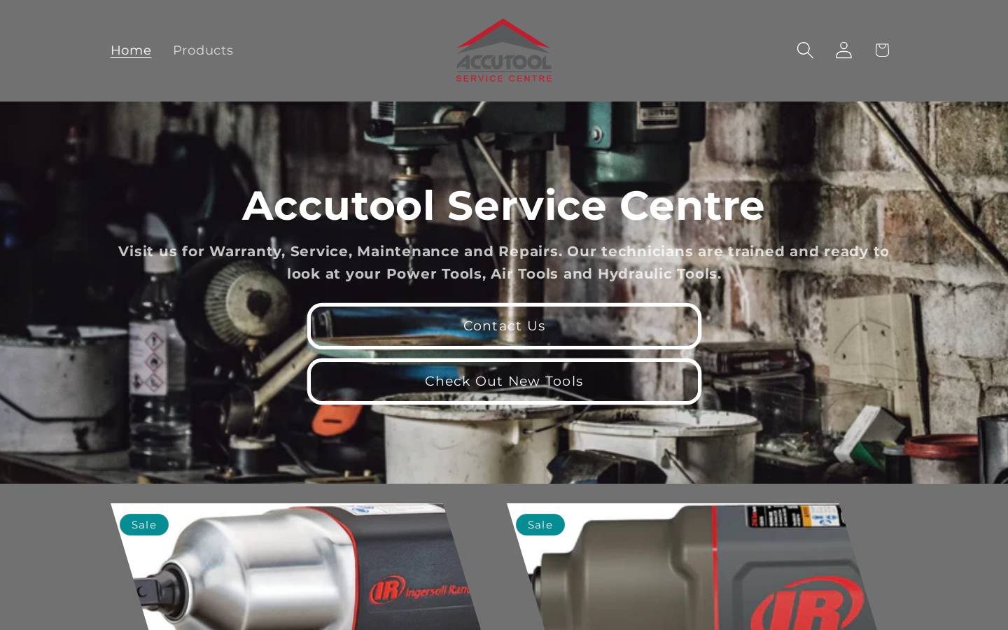 accutool.ca homepage screenshot