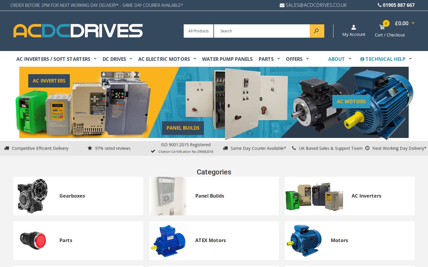 acdcdrives.co.uk homepage screenshot