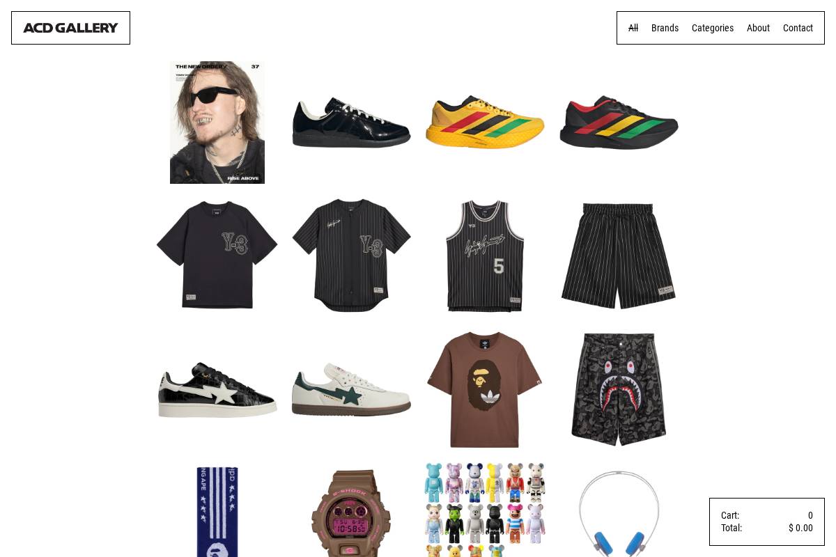 acdgallery.com homepage screenshot