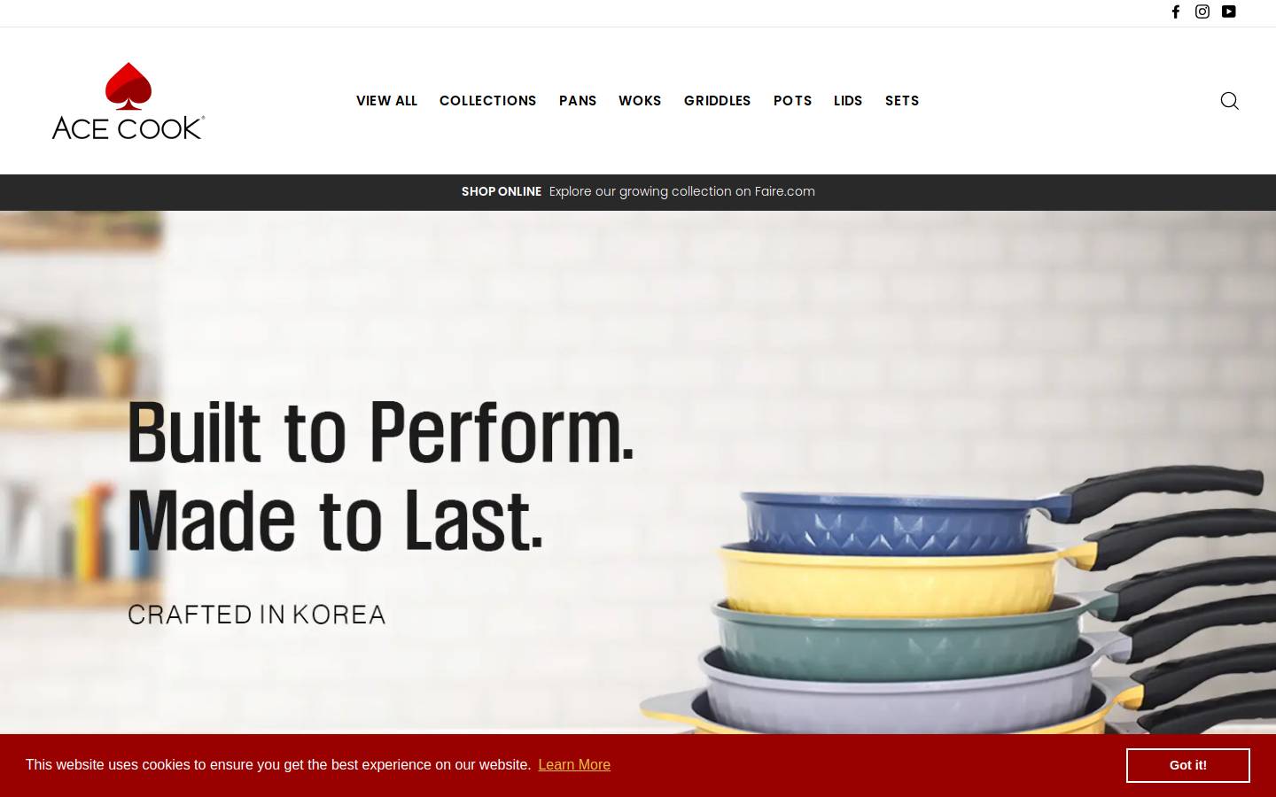 ace-cook.com homepage screenshot