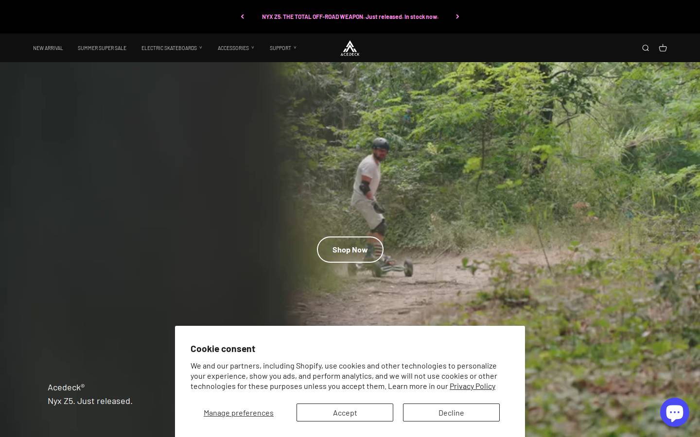 Acedeck® homepage screenshot