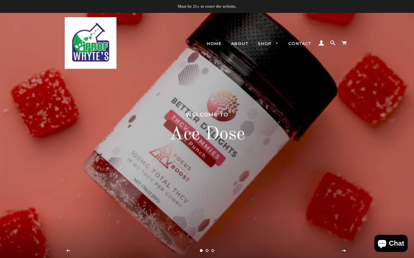 acedose.com homepage screenshot
