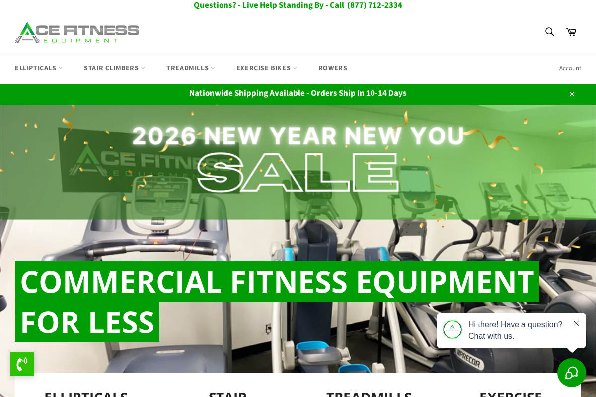 Ace Fitness Equipment homepage screenshot