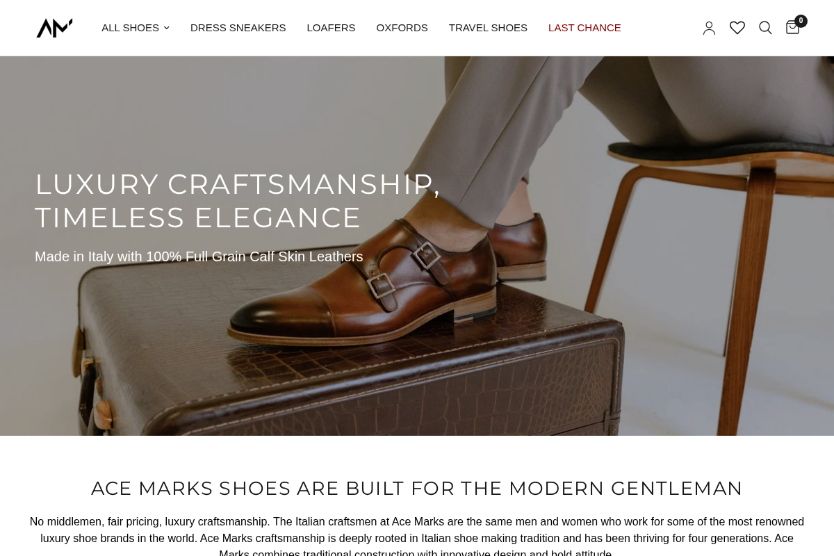 Ace Marks homepage screenshot