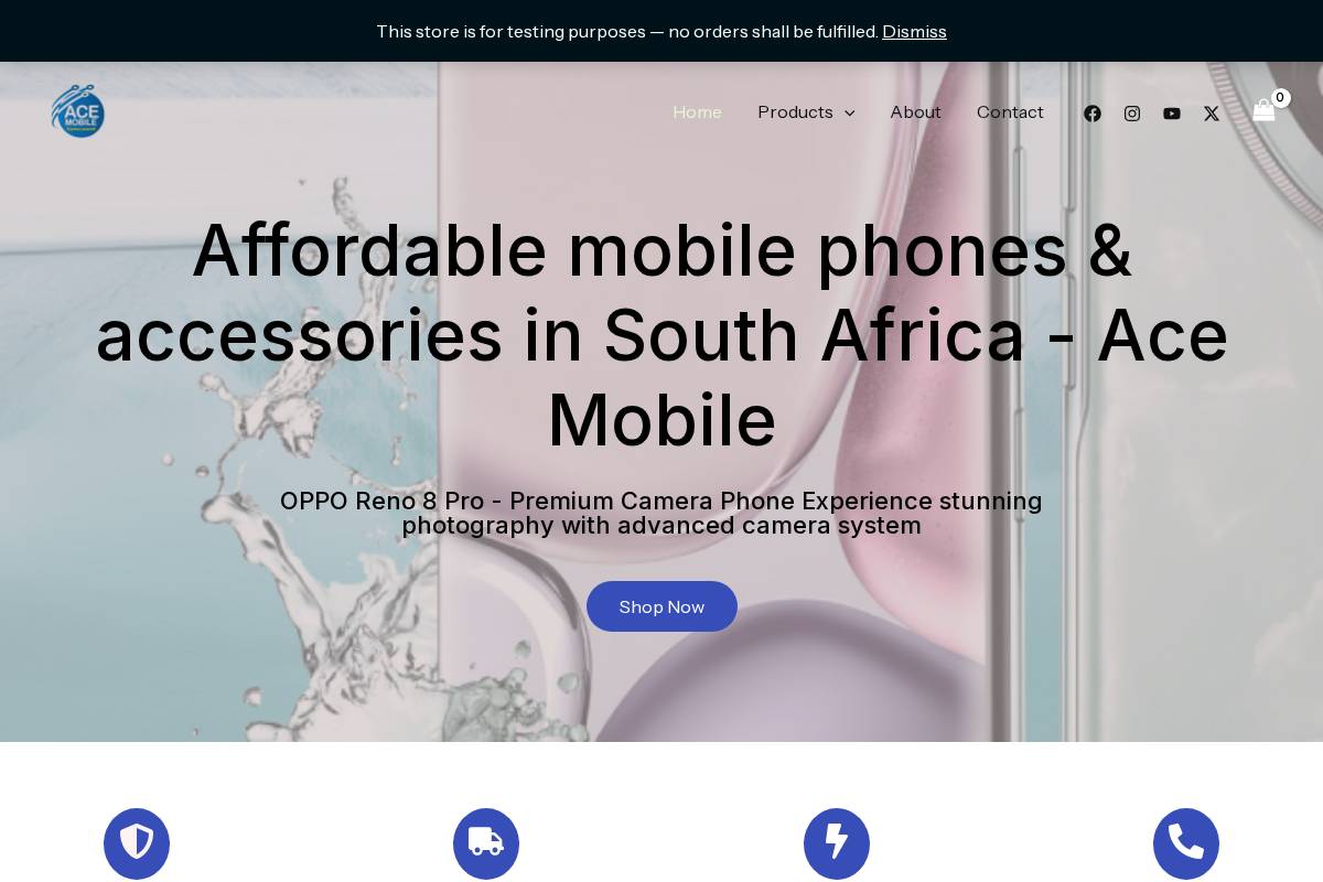 acemobile.co.za homepage screenshot