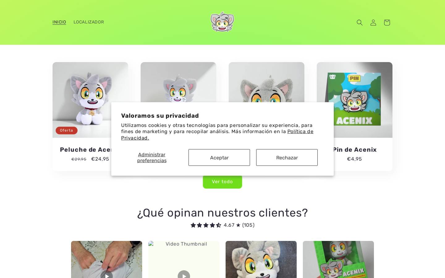 acenix.cat homepage screenshot