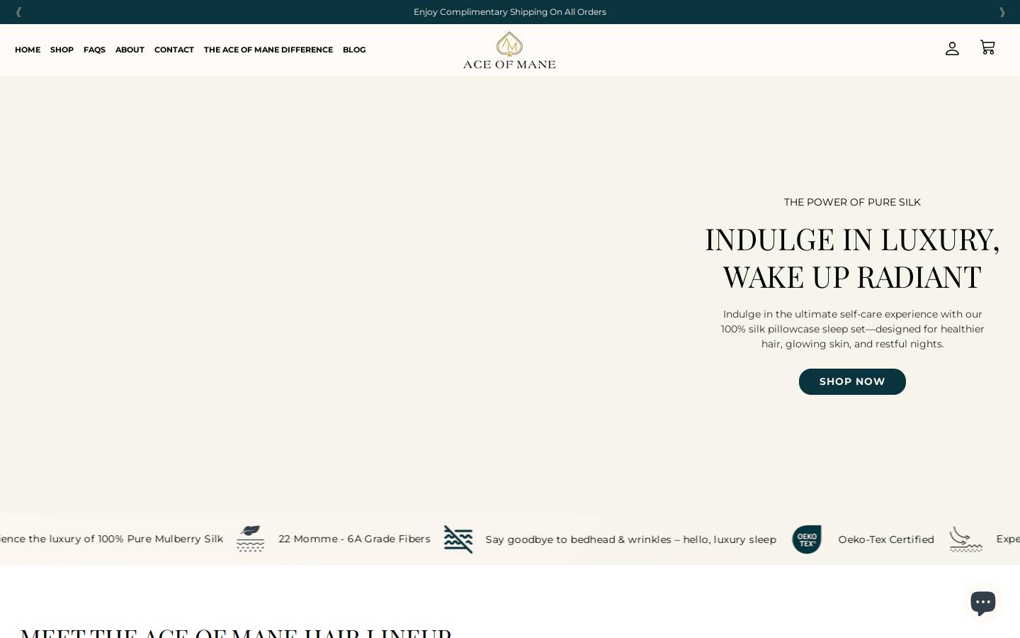 aceofmane.com homepage screenshot