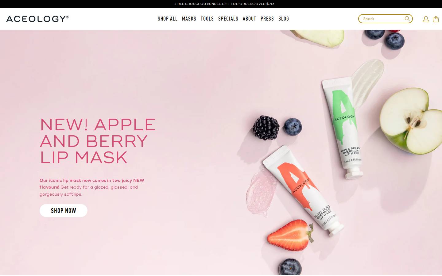 aceology-usa.com homepage screenshot