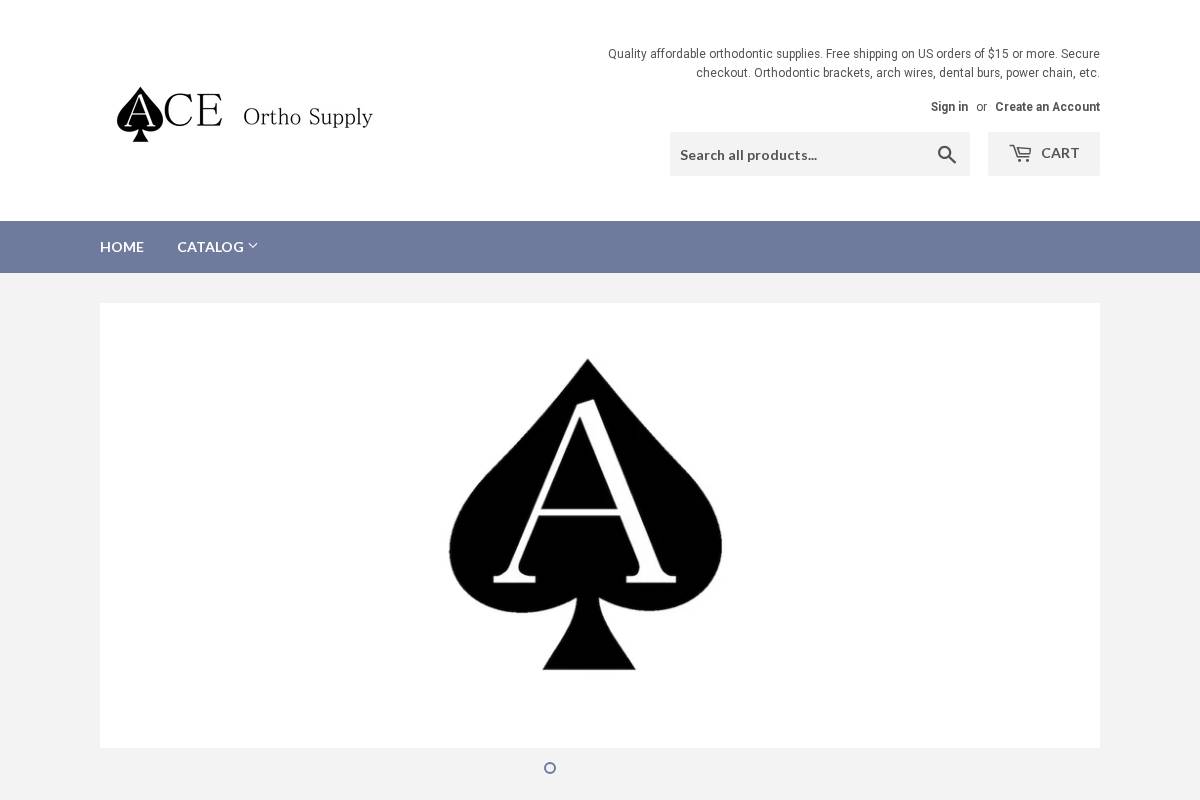 aceorthosupply.com homepage screenshot