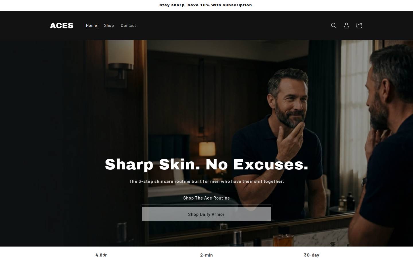 acesformen.com homepage screenshot