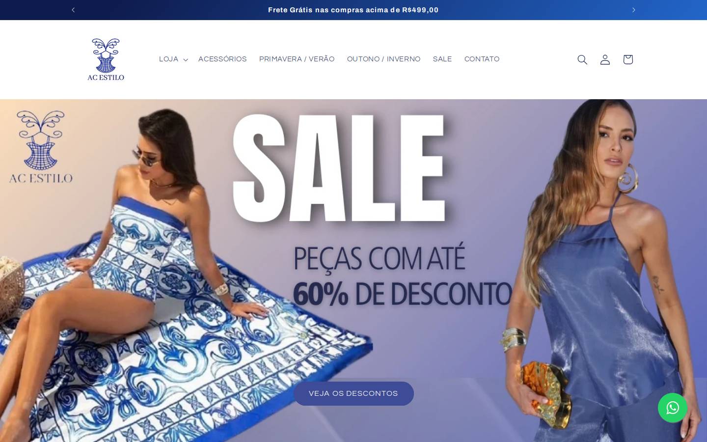 acestilo.com.br homepage screenshot