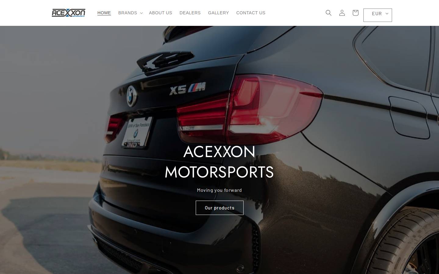 acexxonmotorsports.com homepage screenshot