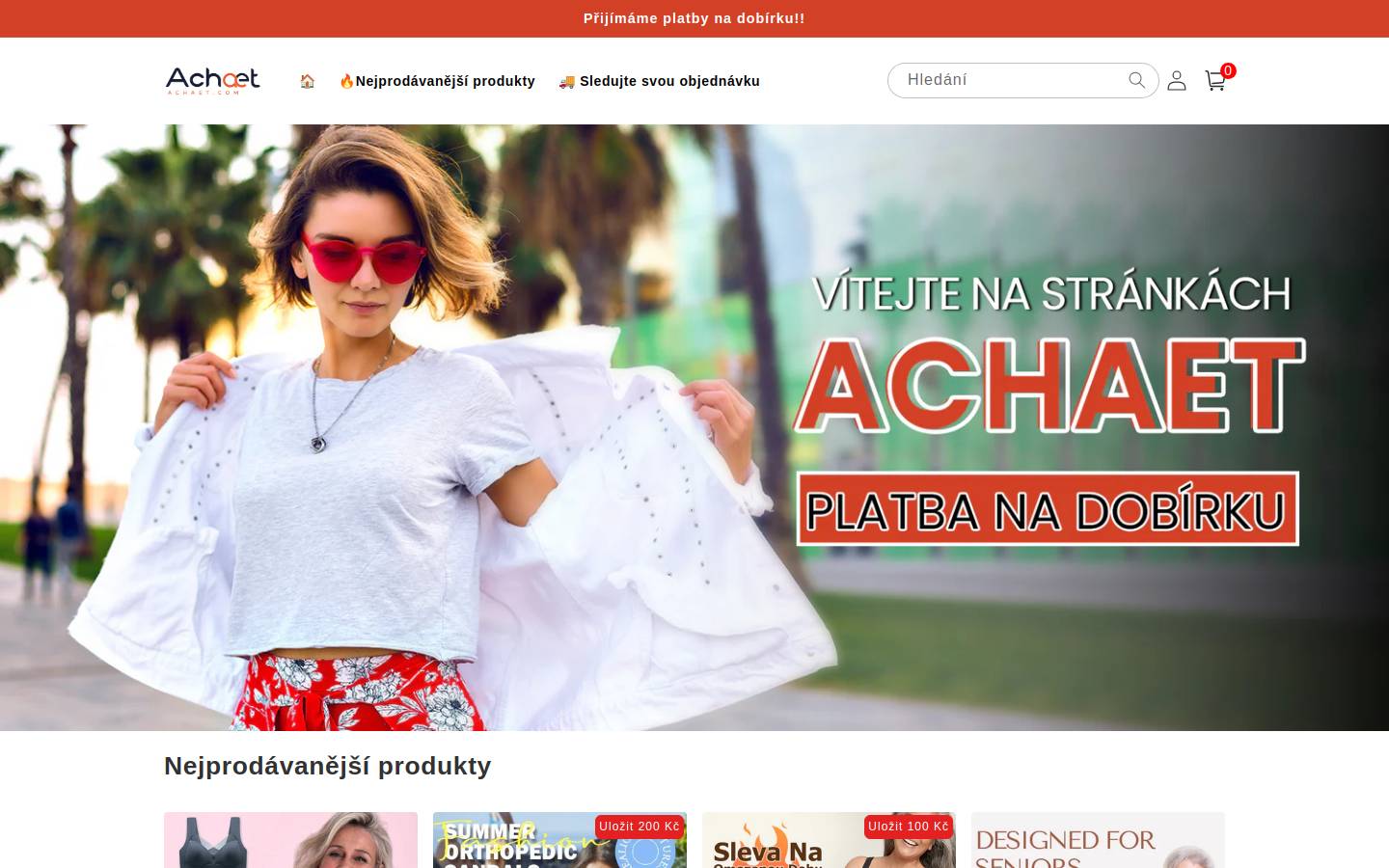 Achaet homepage screenshot