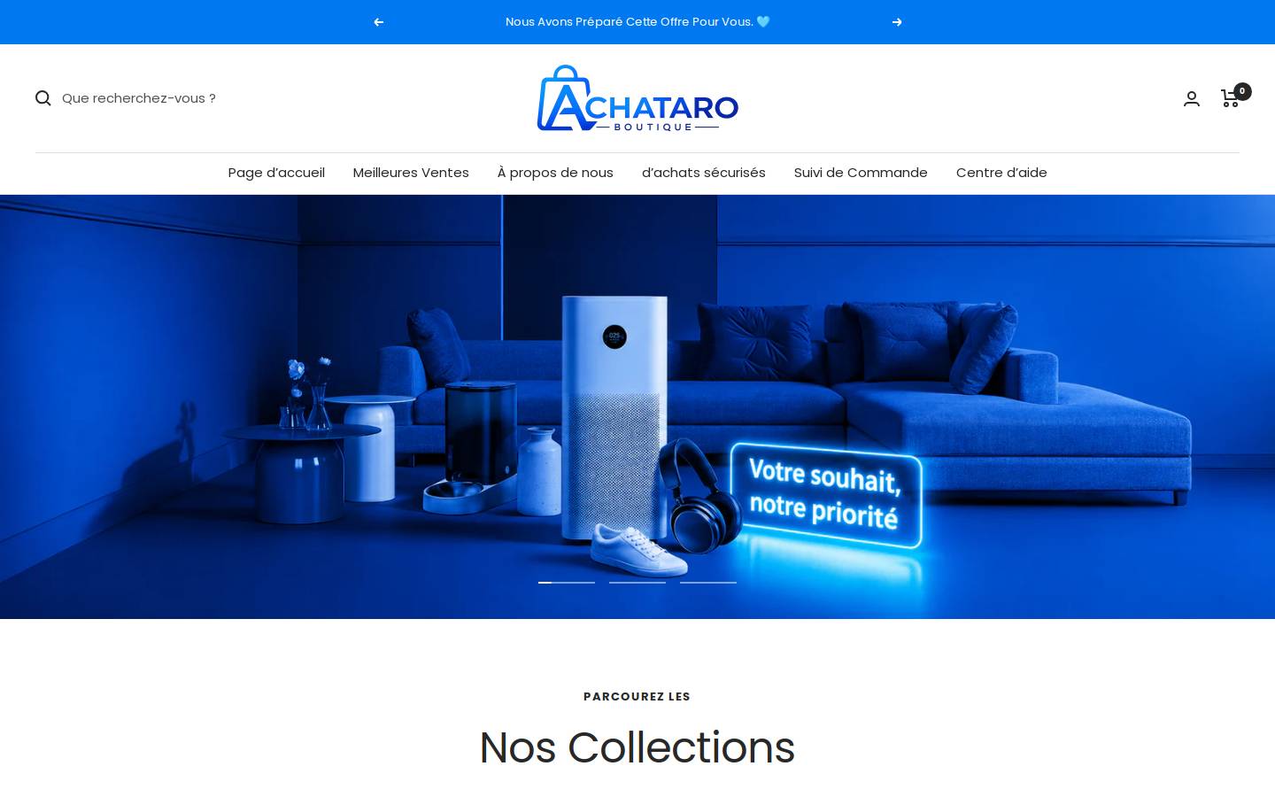 Achataro homepage screenshot