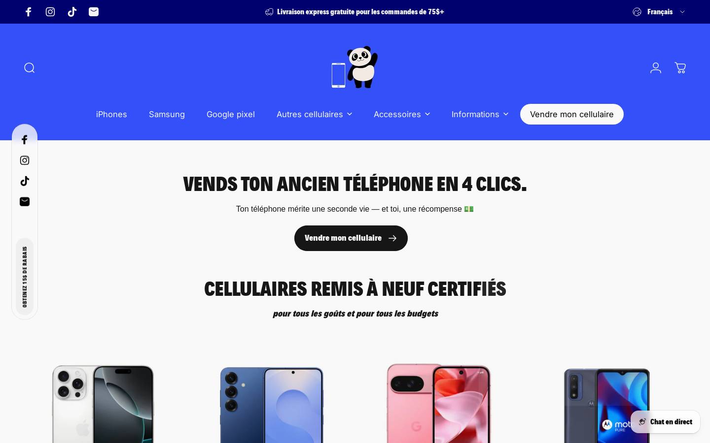 Achetetoncell homepage screenshot