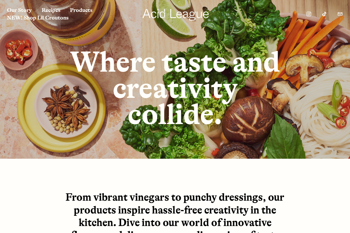 Acid Free For All League homepage screenshot