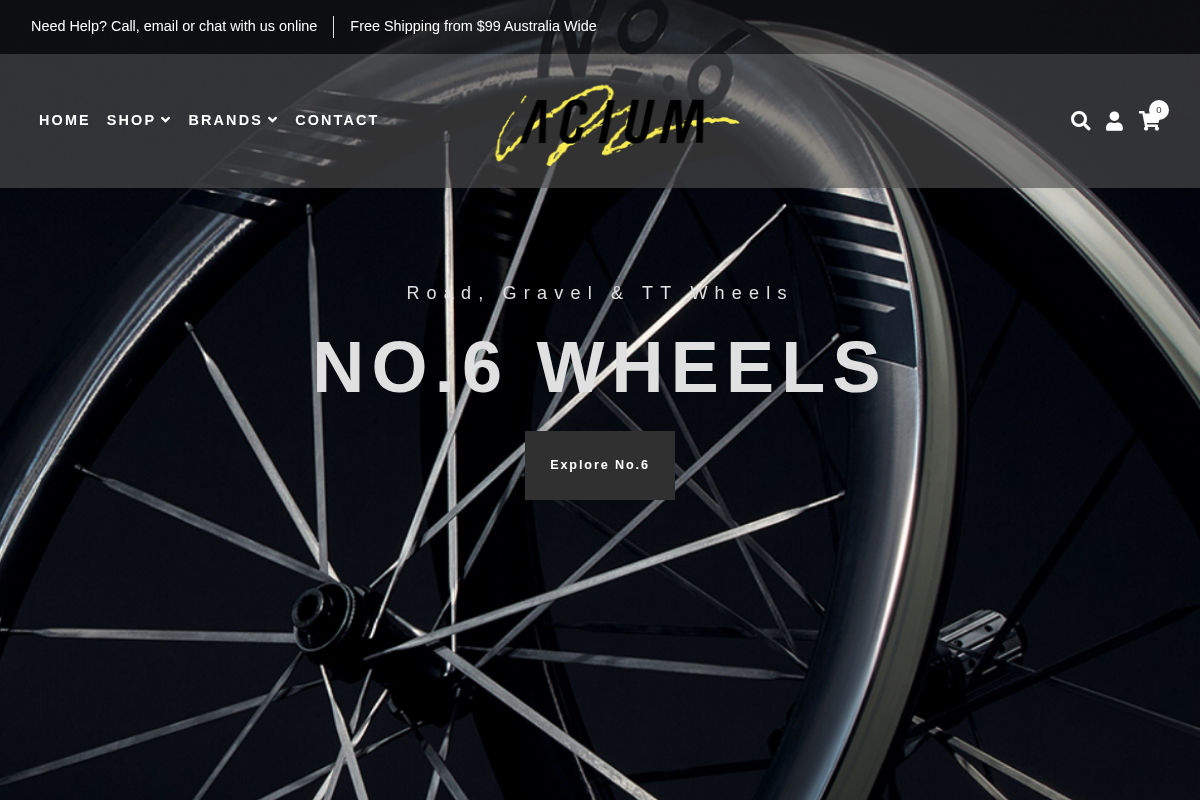 aciumsports.com.au homepage screenshot