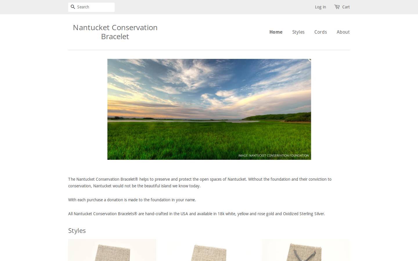 ackbracelet.com homepage screenshot
