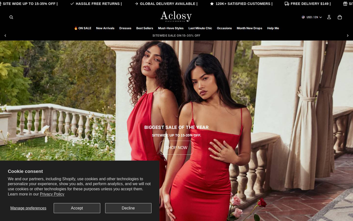 Aclosy homepage screenshot
