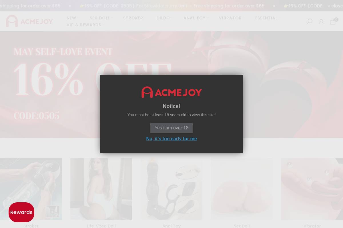 acmejoy.com homepage screenshot