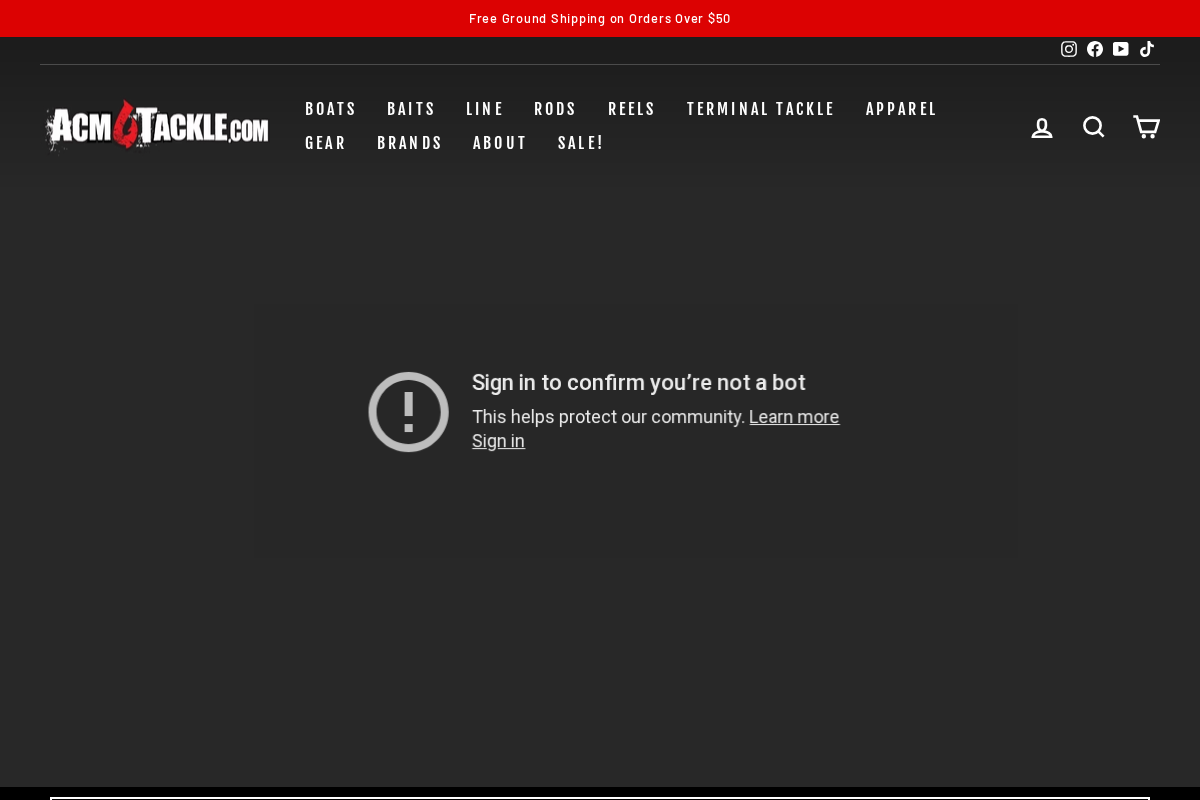 Anglers Choice Marine Tackle Shop homepage screenshot