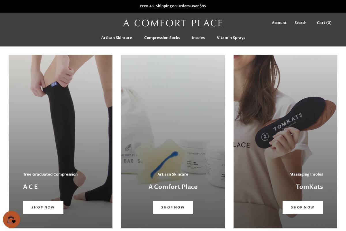 acomfortplace.com homepage screenshot