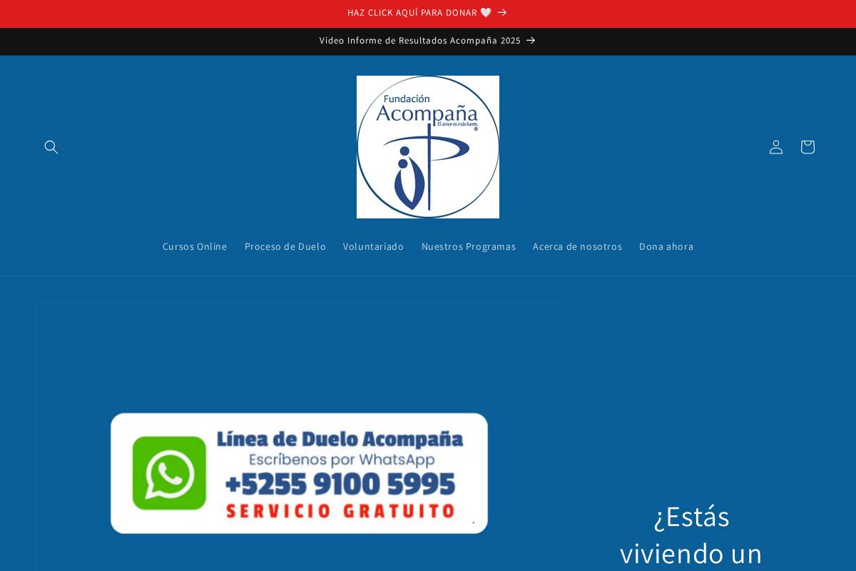 acompana.org homepage screenshot