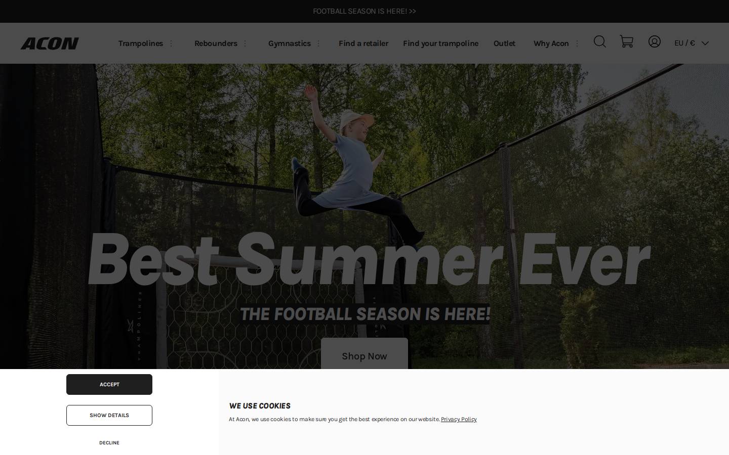 ACON homepage screenshot