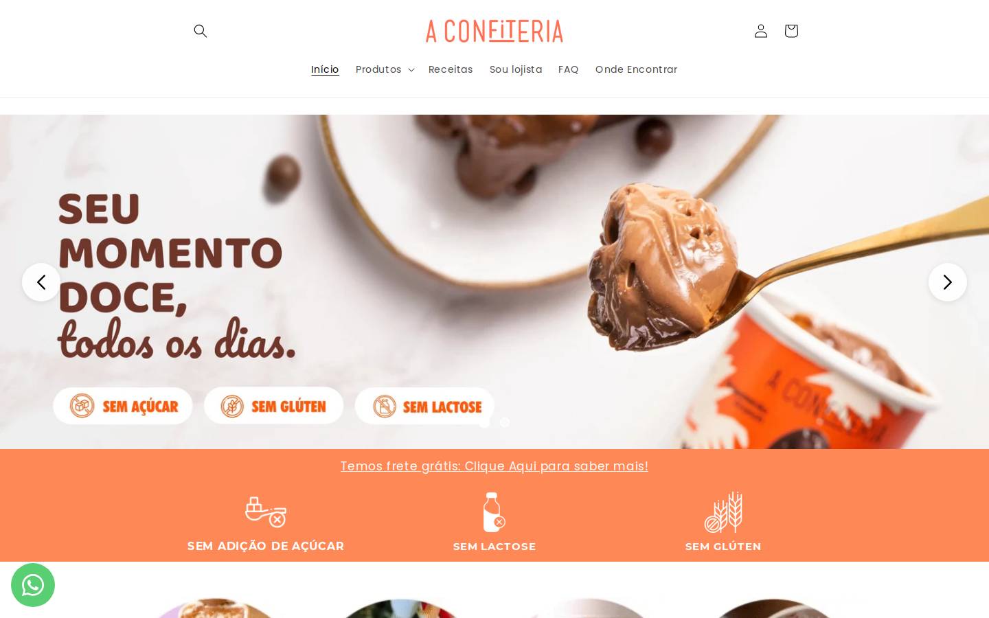 aconfiteria.com.br homepage screenshot