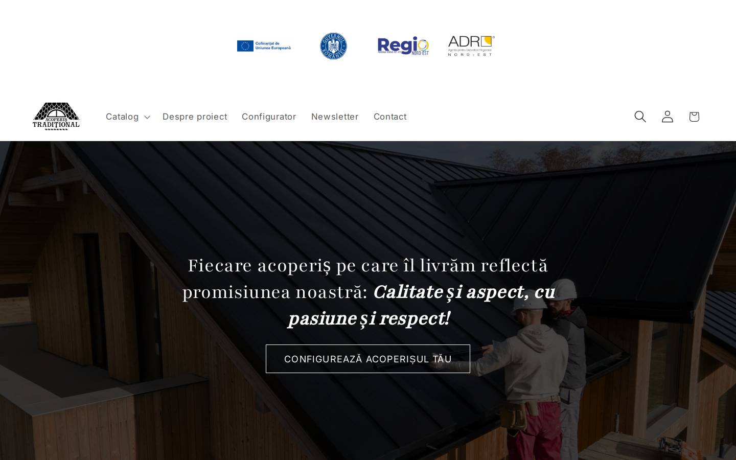 acoperistraditional.ro homepage screenshot
