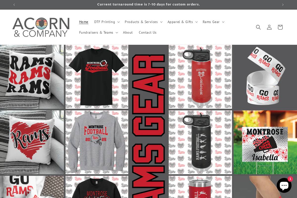 acornandcompany.com homepage screenshot