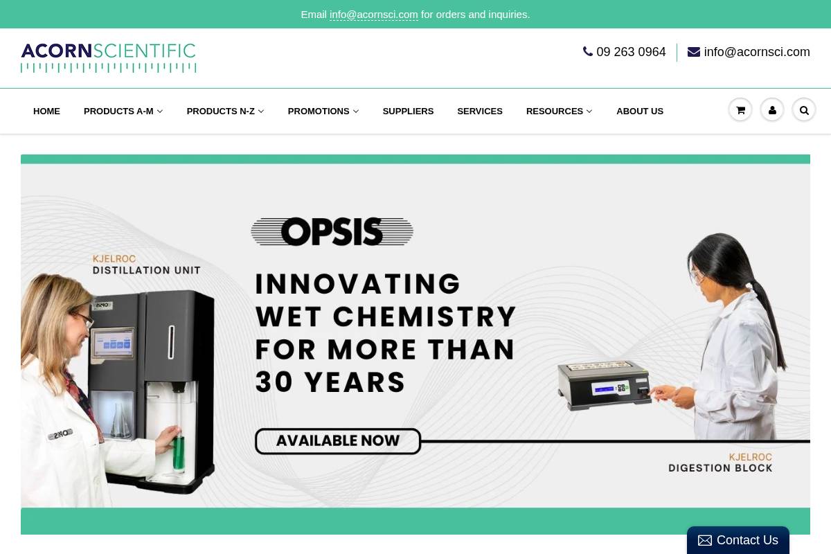 acornsci.co.nz homepage screenshot