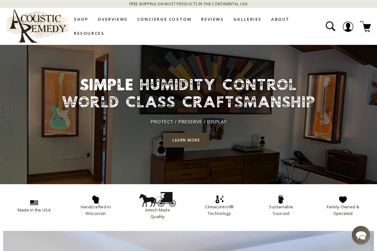 Acoustic Remedy Cases homepage screenshot