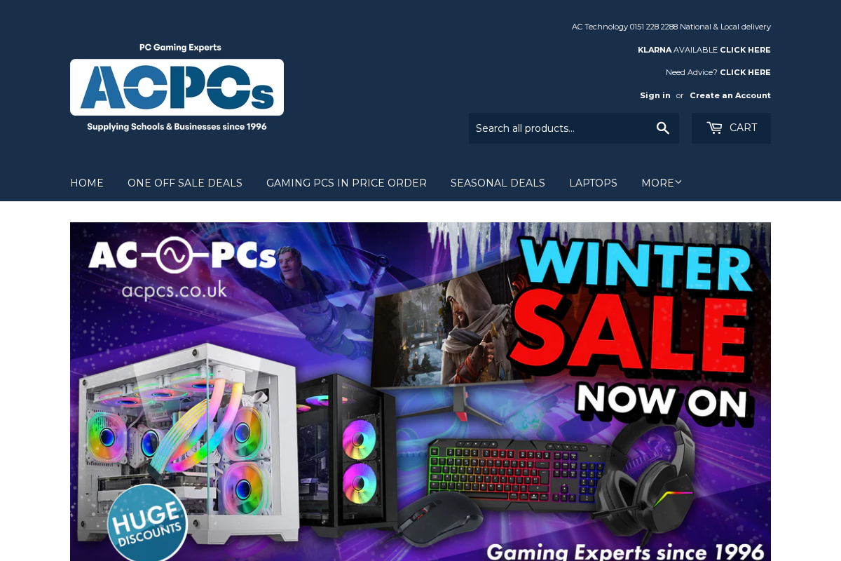 Acpcs homepage screenshot