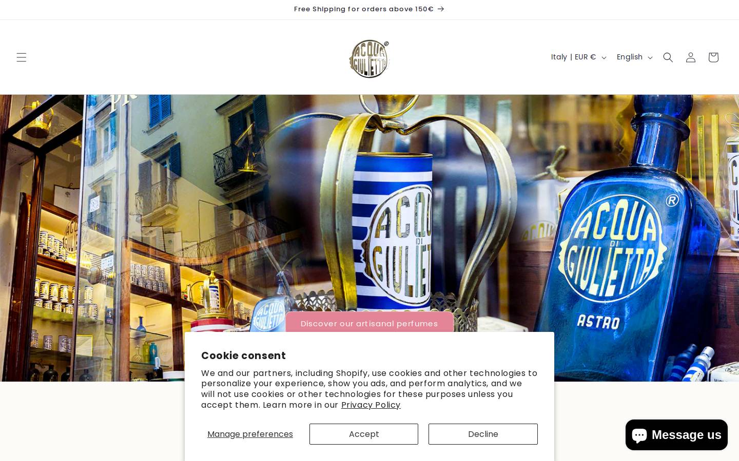 acquadigiulietta.com homepage screenshot