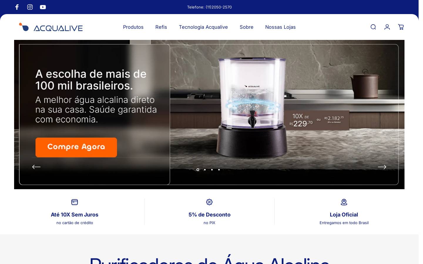 acqualive.com.br homepage screenshot